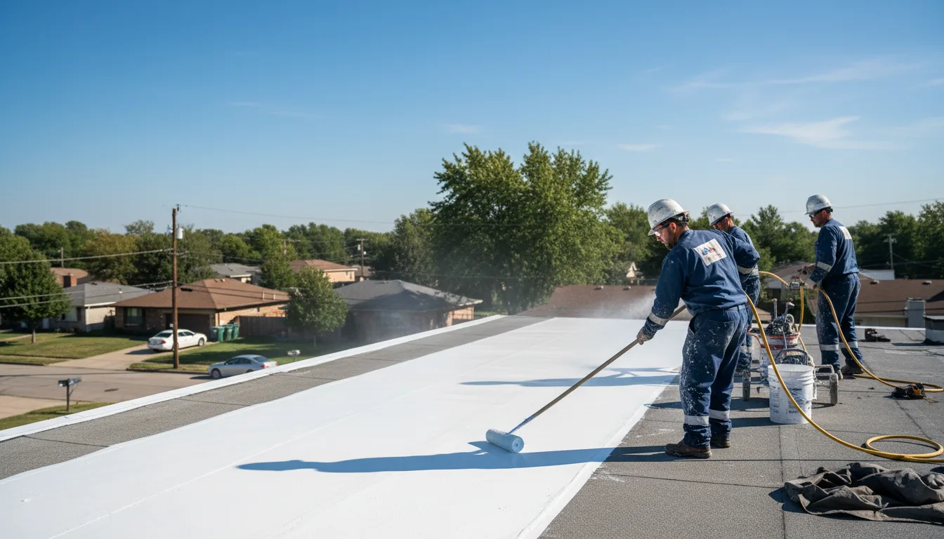 Commercial roof coating in Harveysburg, OH near me